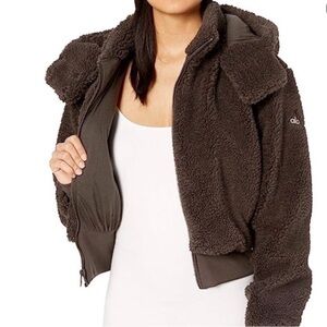 Alo-Foxy Cozy Brown Sherpa Jacket